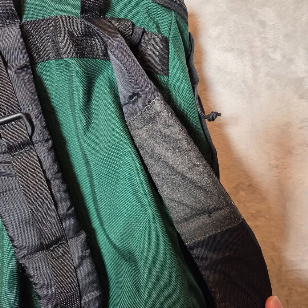 Vintage 90s Eastpak Backpack USA Green Travel Hiking Utility Pack